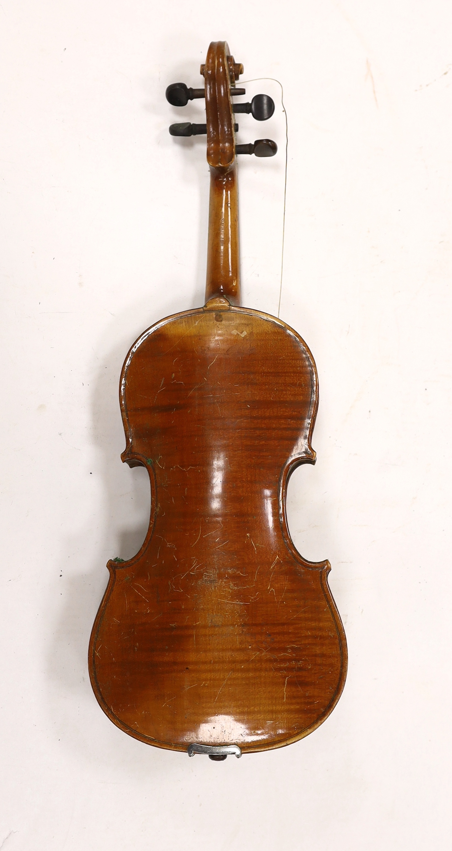 Two late 19th/early 20th cased century violins